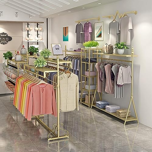 Gold Floor-standing Clothing Rack (47.2"/120cm) L9426