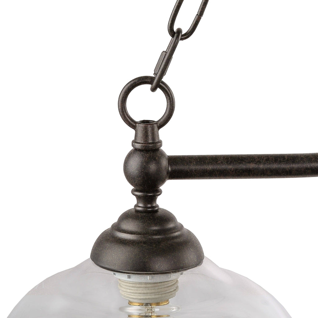 3-Light Oil-Rubbed Bronze Chandelier with Glass Shades M5662