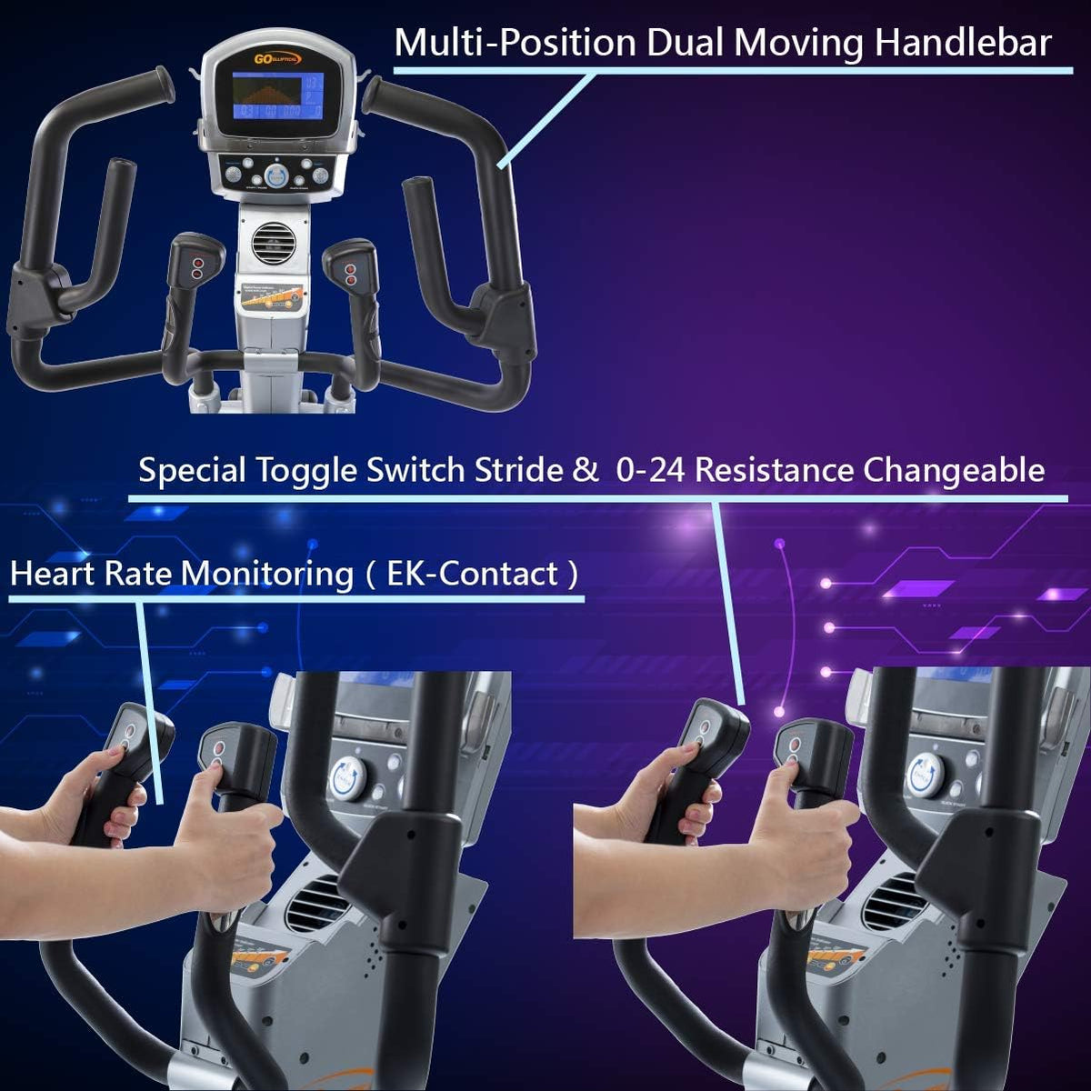 Motorized Elliptical Exercise Cross Trainer Machine A41616
