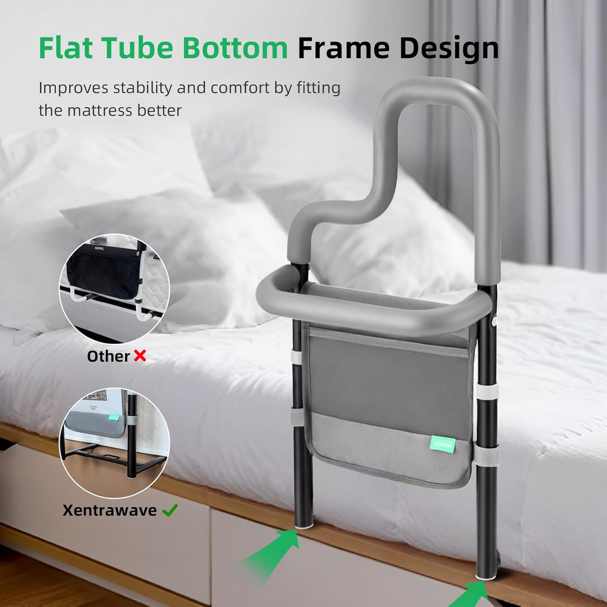 Adjustable Bed Rail with Storage Pocket G1375