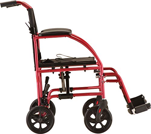 Red Ultra Lightweight Transport Chair L7527