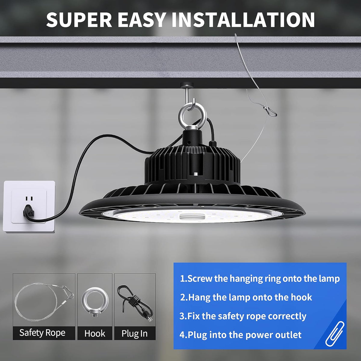100W 14000 LM 5000K IP65 Waterproof LED High Bay Light I9352