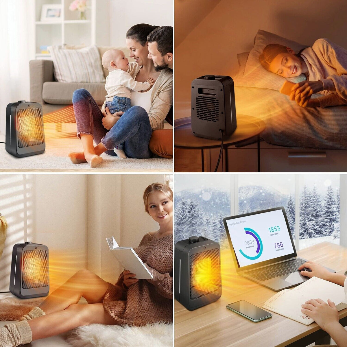 1500W Portable Electric Space Heater V7611
