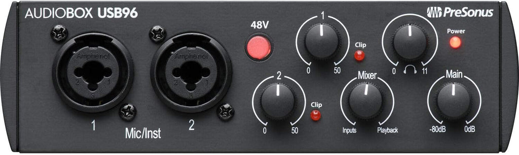 Audio Interface with Studio Monitors and Instrument Cable H377333