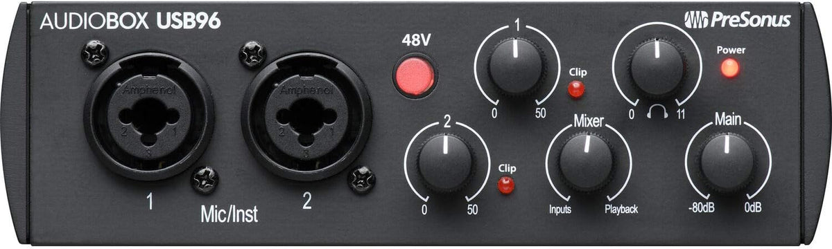 Audio Interface with Studio Monitors and Instrument Cable H377333