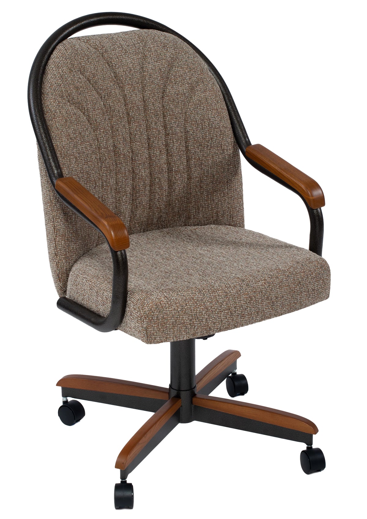Casual Dining Chair with Tilt Rolling and Swivel A536