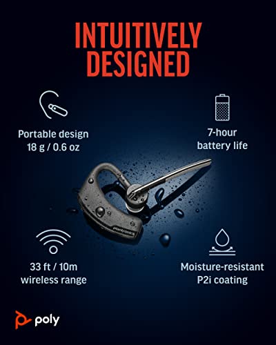 Wireless Headset Single-Ear Bluetooth with Noise-Canceling Mic H5334