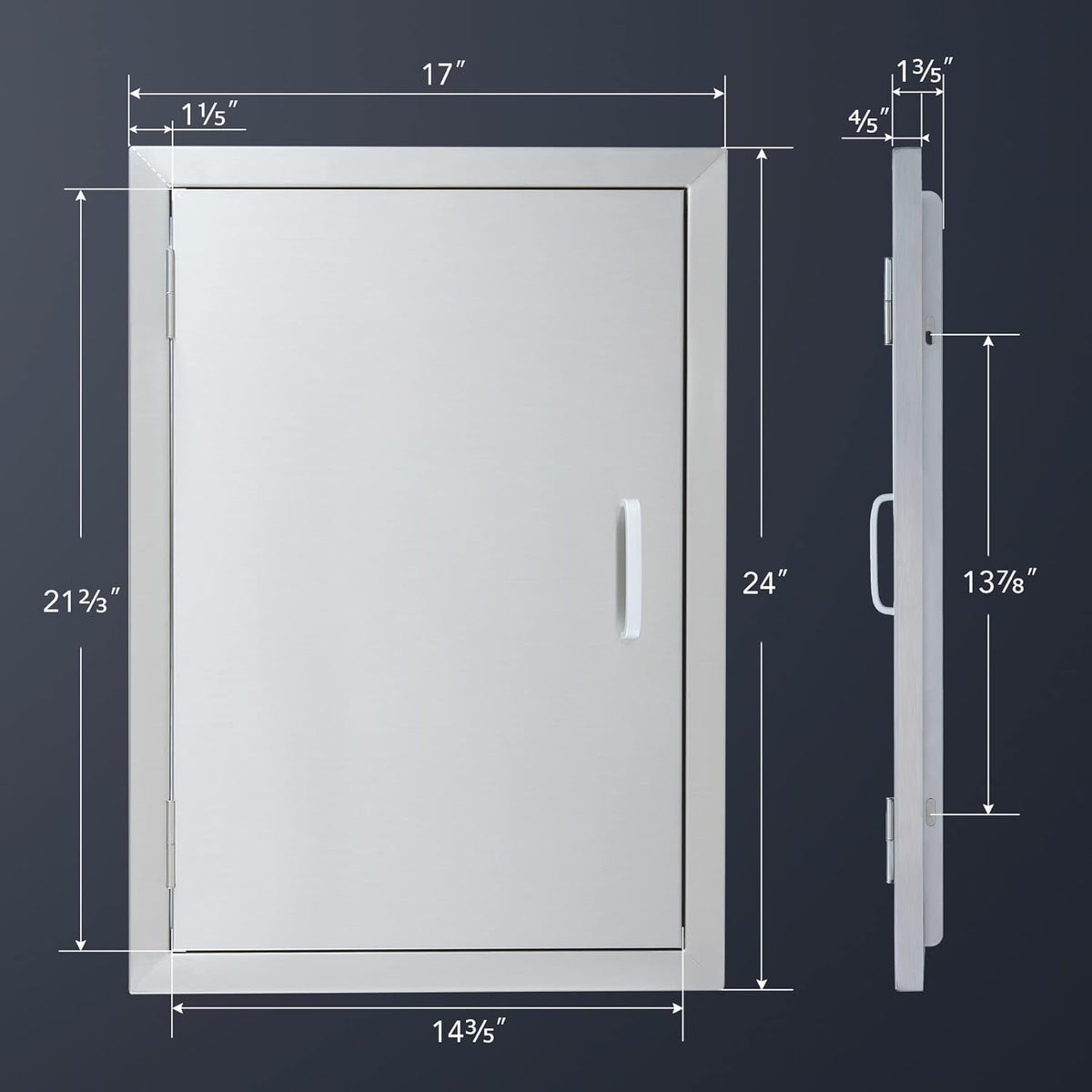 304 Stainless Steel Single Access Doors 17 x 24 W8553