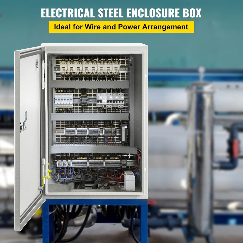 NEMA 4X Steel Electrical Enclosure, 12 x 8 x 8'' IP66 Waterproof N477733