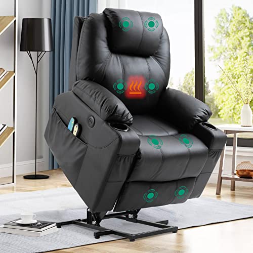 Grey Fabric Power Lift Electric Recliner Chair with Cup Holders G3388