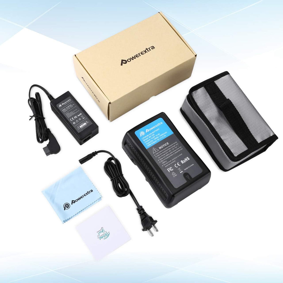 190Wh V Mount Battery with D-Tap Cable and Charger U782