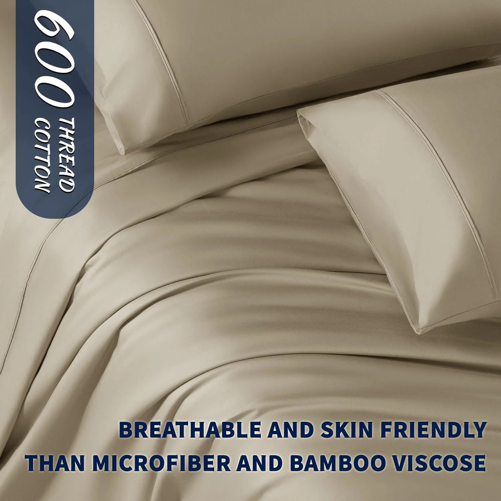King Size 4-Piece 100% Egyptian Cotton Sheets Set R44687