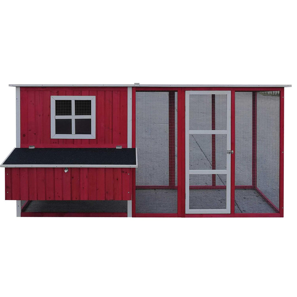 87 inch Wood Chicken Coop Hen House Run Nesting Box G42295