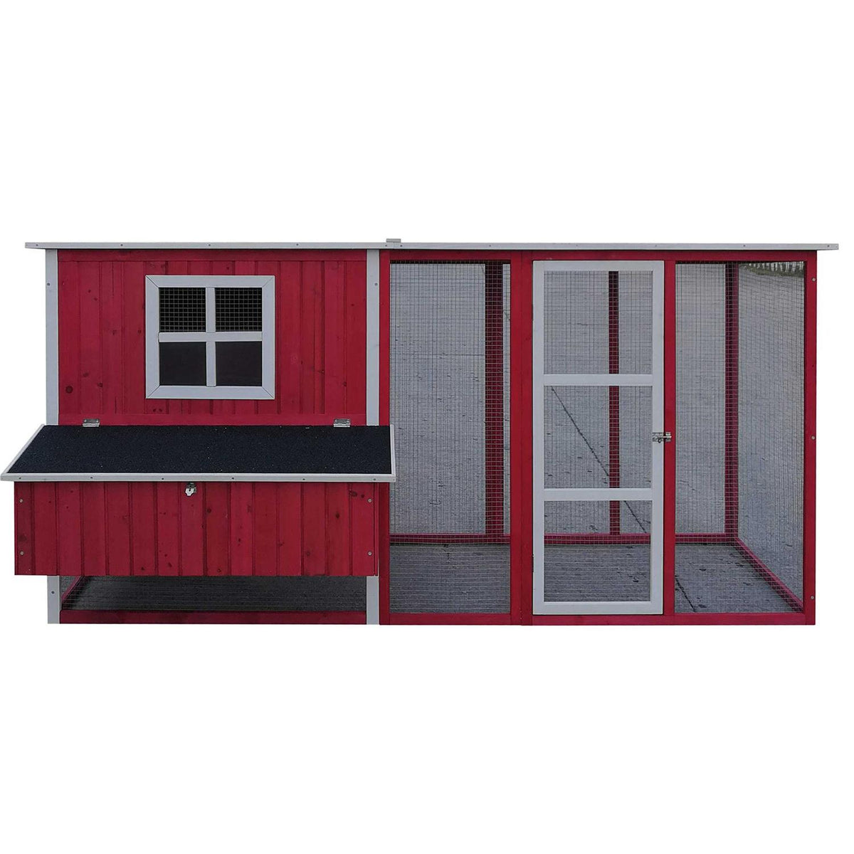 87 inch Wood Chicken Coop Hen House Run Nesting Box G42295