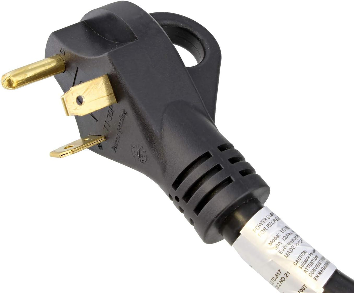 30 AMP 25ft RV Power Cord with Grip Handle & Indicator Light E156