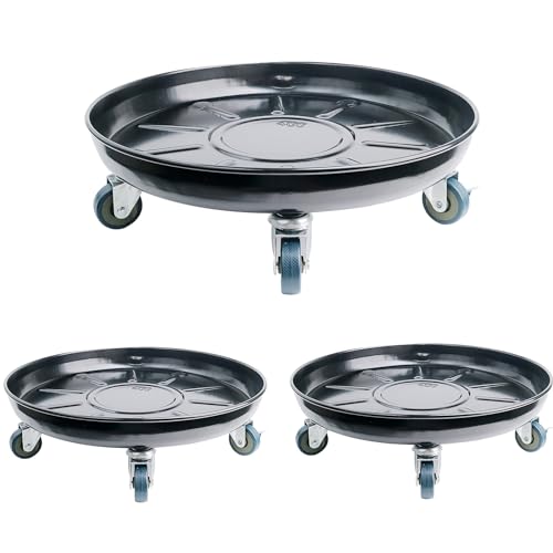 20" 2Pack Metal Plant Caddy with Wheels Lockable Casters U856720
