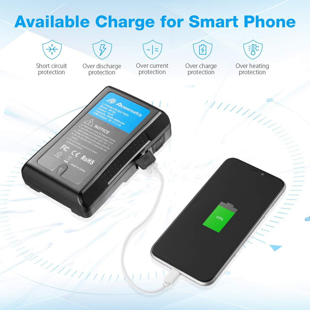 190Wh V Mount Battery with D-Tap Cable and Charger U782