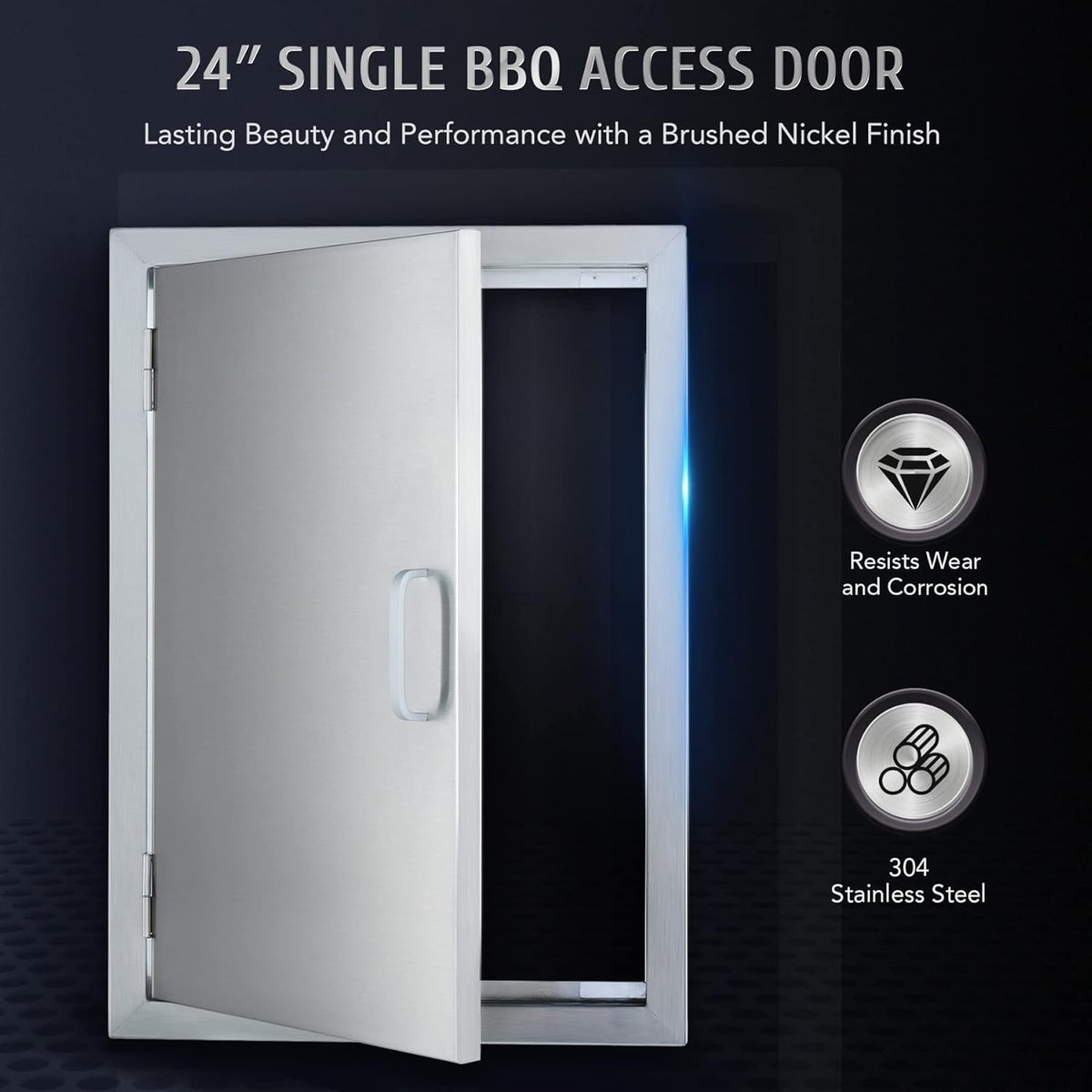 304 Stainless Steel Single Access Doors 17 x 24 W8553