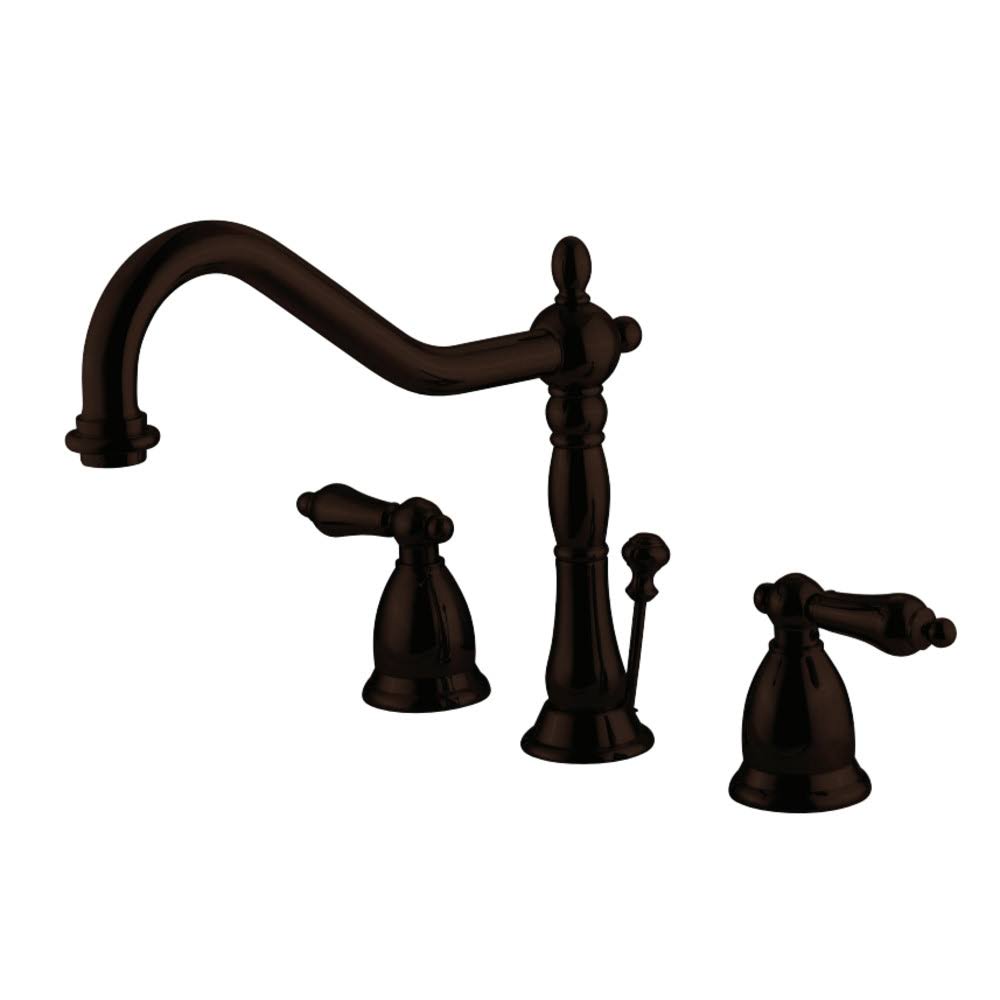 Oil Rubbed Bronze Widespread Lavatory Faucet with Pop-Up P541110