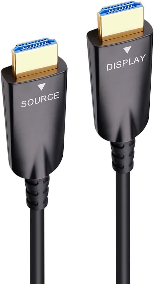 50m Fiber Optic HDMI Cable 4K 30Hz 1080p 60Hz Black K669
