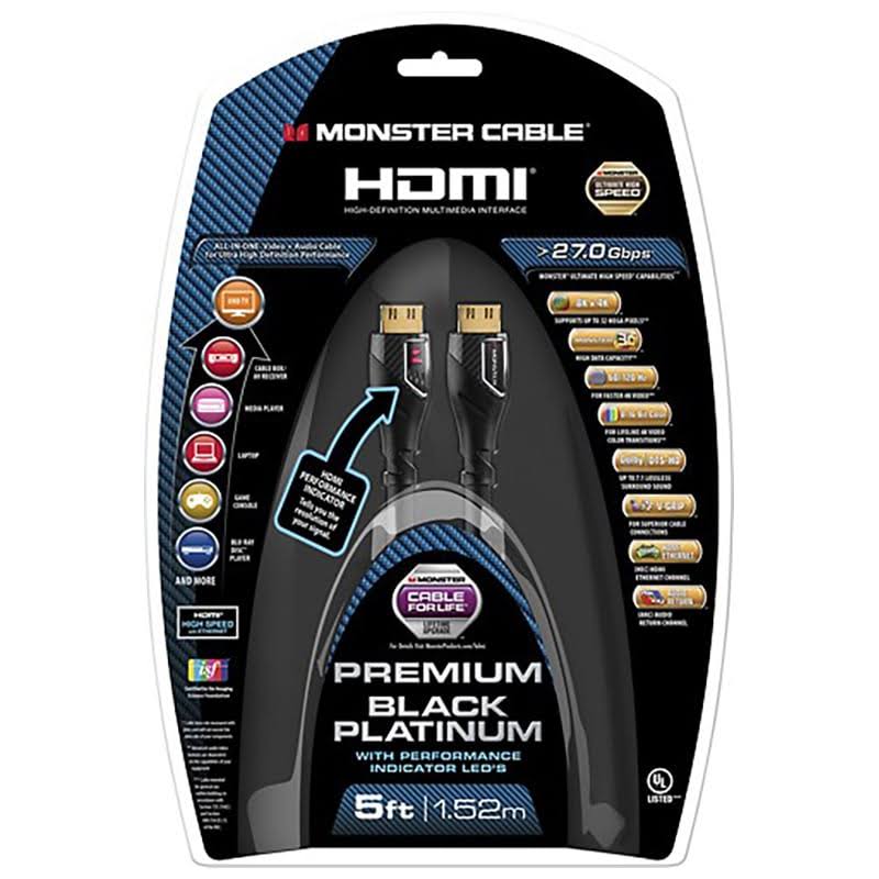 Black 4K High Speed HDMI Cable with Ethernet B37960