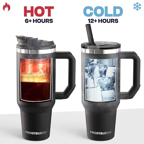 40 oz Stainless Steel Vacuum Insulated Tumbler with Lid and Straw H6046