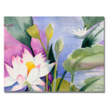 Sheila Golden Lotus Pond Canvas Art G734