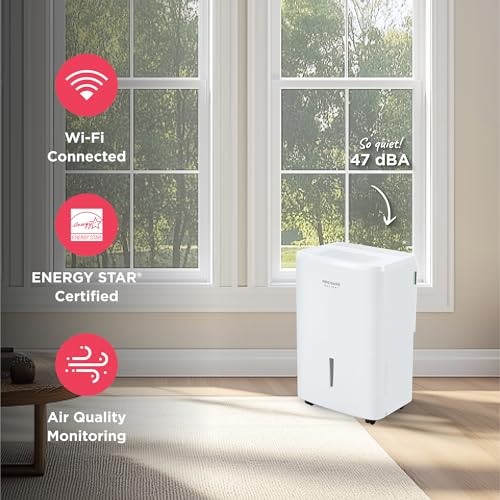50-Pint Portable Dehumidifier with Wi-Fi, White D686