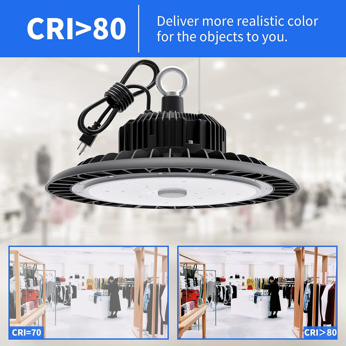 100W 14000 LM 5000K IP65 Waterproof LED High Bay Light I9352
