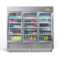 Three Glass Door Upright Reach-In Stainless Steel Commercial Refrigerator, 72 Cu. ft. X46508