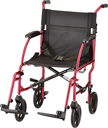 Red Ultra Lightweight Transport Chair L7527