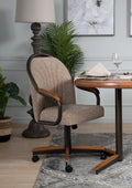 Casual Dining Chair with Tilt Rolling and Swivel A536