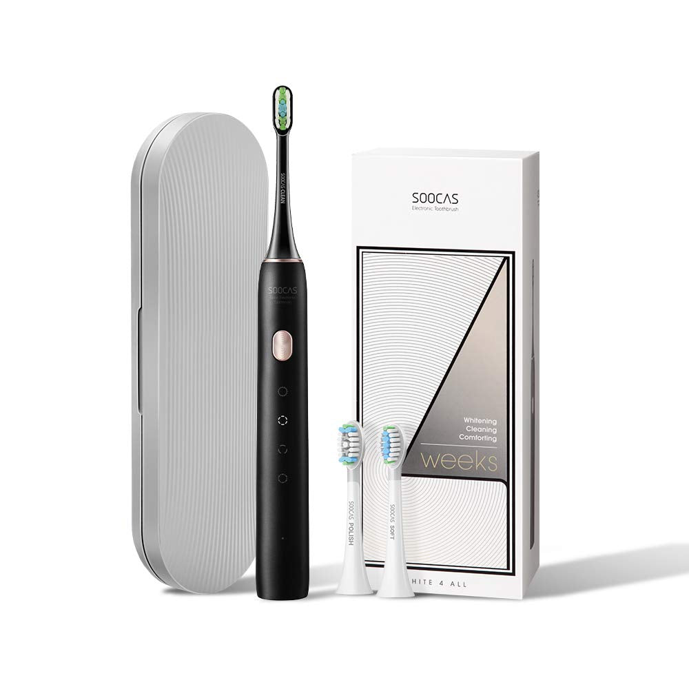 Pink Rechargeable Electric Toothbrush with 4 Brush Heads U354190