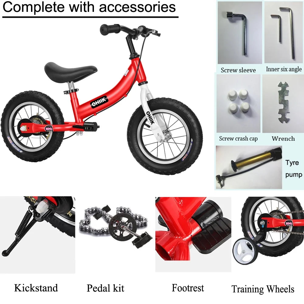 2 in 1 Kids Balance Bike with Pedal Kit X818