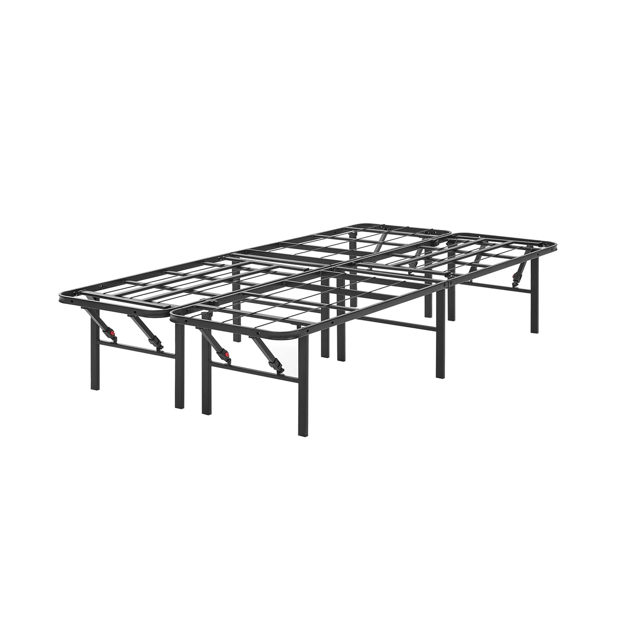 14 Convertible High Platform Metal Bed Frame, Twin/Full, Black J65201