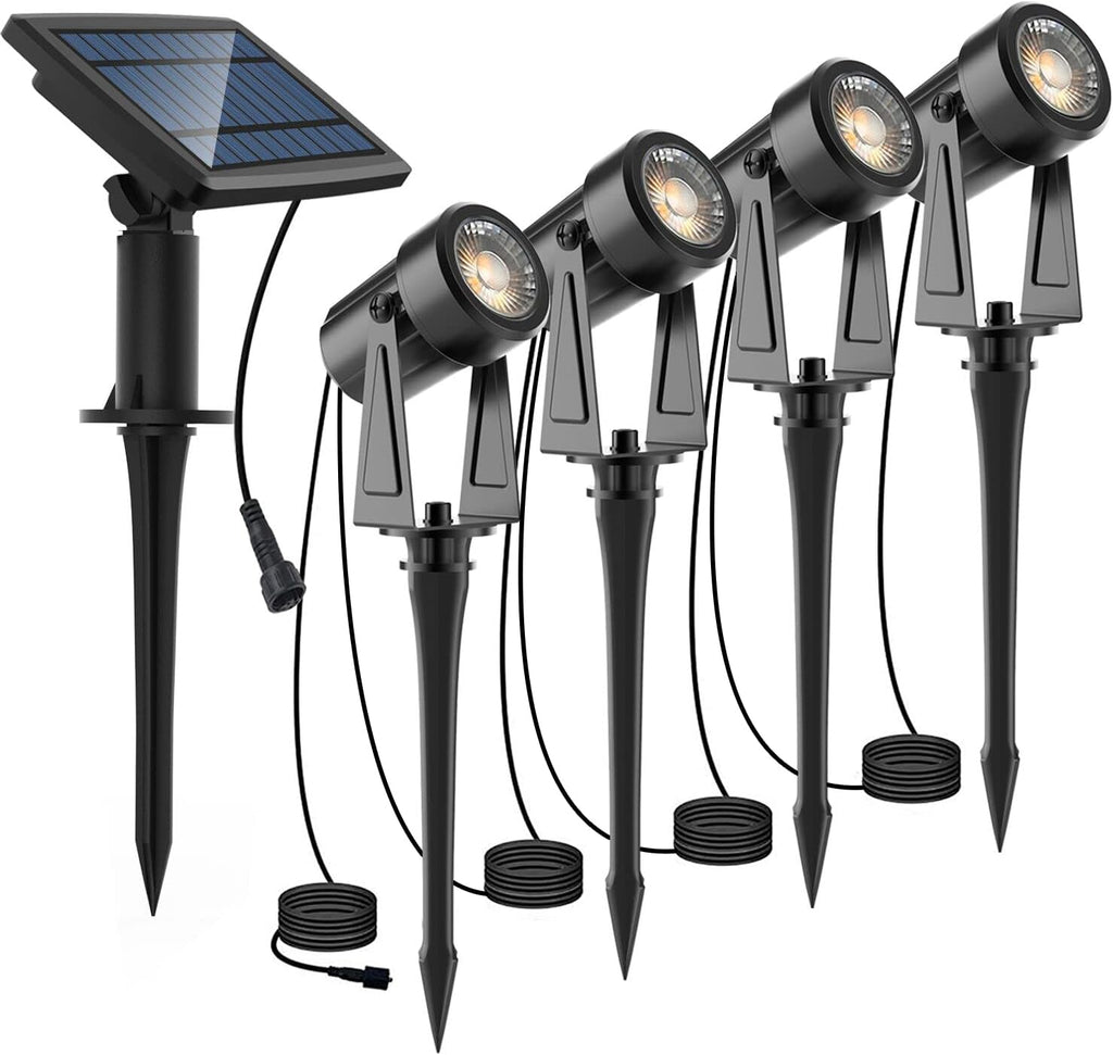 LED Solar Spotlights, 4-in-1, 4W, IP65 Waterproof W95688