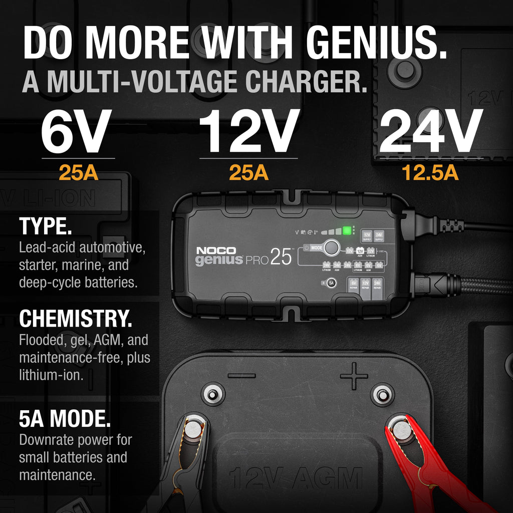 6V/12V/24V Smart Battery Charger and Maintainer U4075