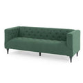 Forest Green Fabric Tuxedo Arm Sofa Y1419
