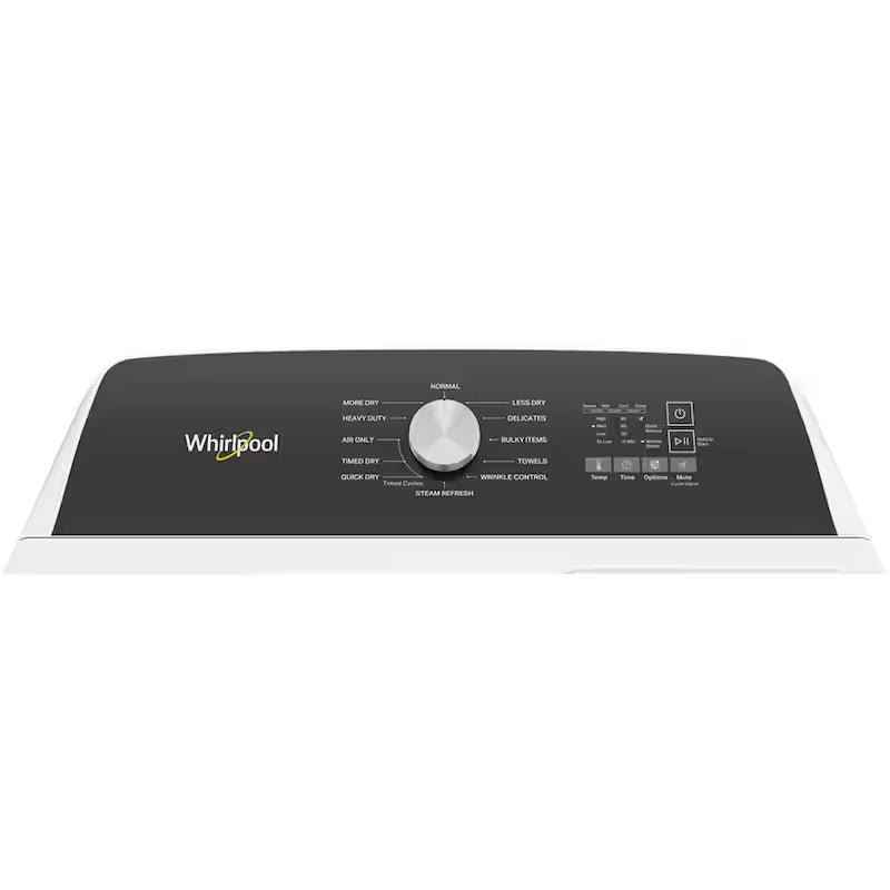 White 7 cu. ft. Electric Top Load Dryer with Steam U674354
