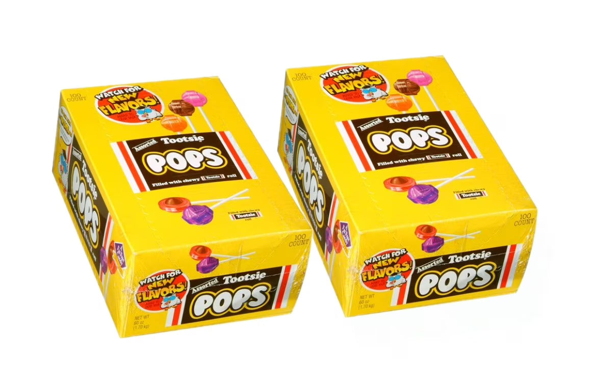 100 Pc Assorted Flavors Tootsie Pops O4608