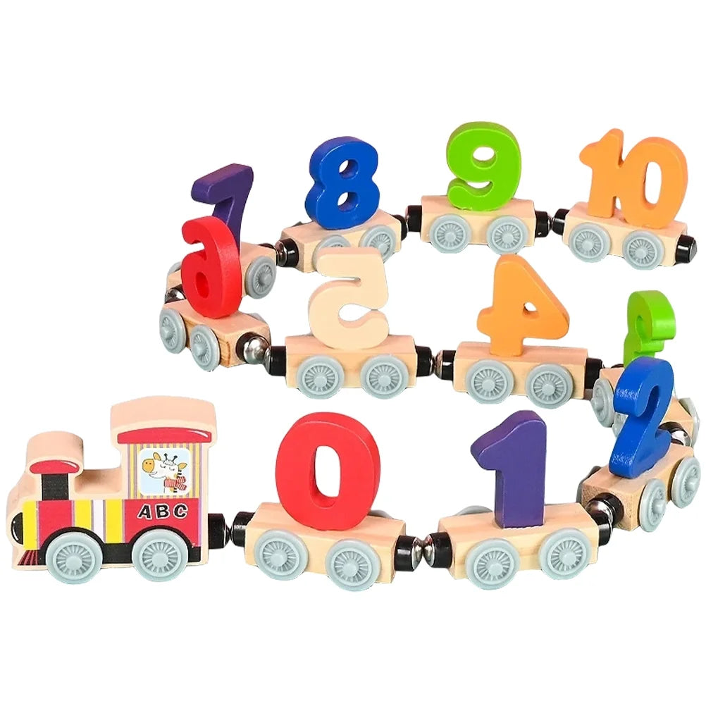 Wood Train Toy Magnetic Learning Toy S32908