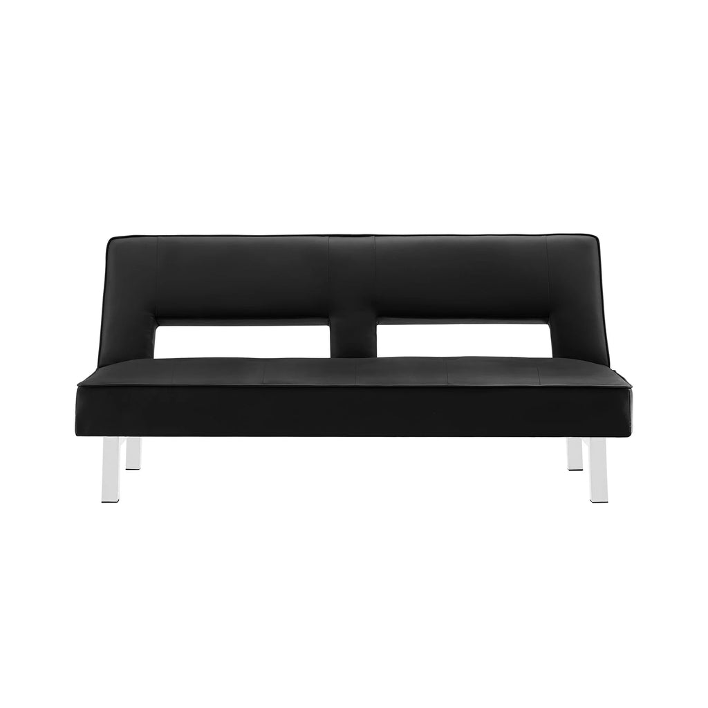 Black Pu Futon Sofa Bed S522
