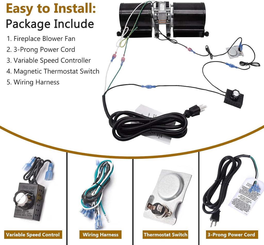 Fireplace Blower Fan Kit F6383