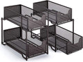 2 Pack Stackable 2-Tier Under Sink Cabinet Organizer with Sliding Storage Drawer K6614