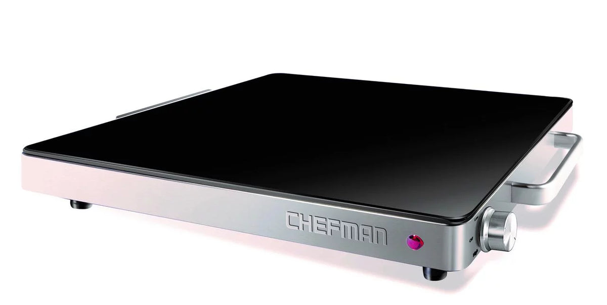 Compact Glasstop Warming Tray with Adjustable Temperature Control E1606