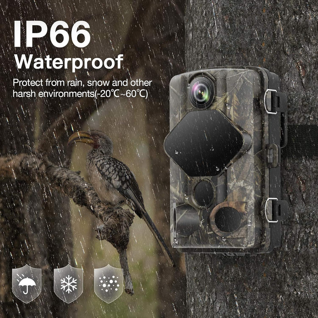 4K 24MP WiFi Trail Camera with Night Vision, IP66 Waterproof, Pack of 2 P869