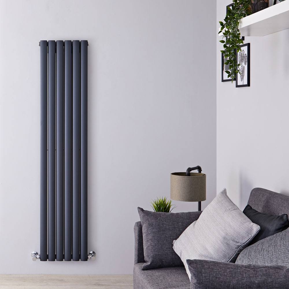 Double Panel Anthracite Vertical Radiator 63 Inches x 14 Inches O380