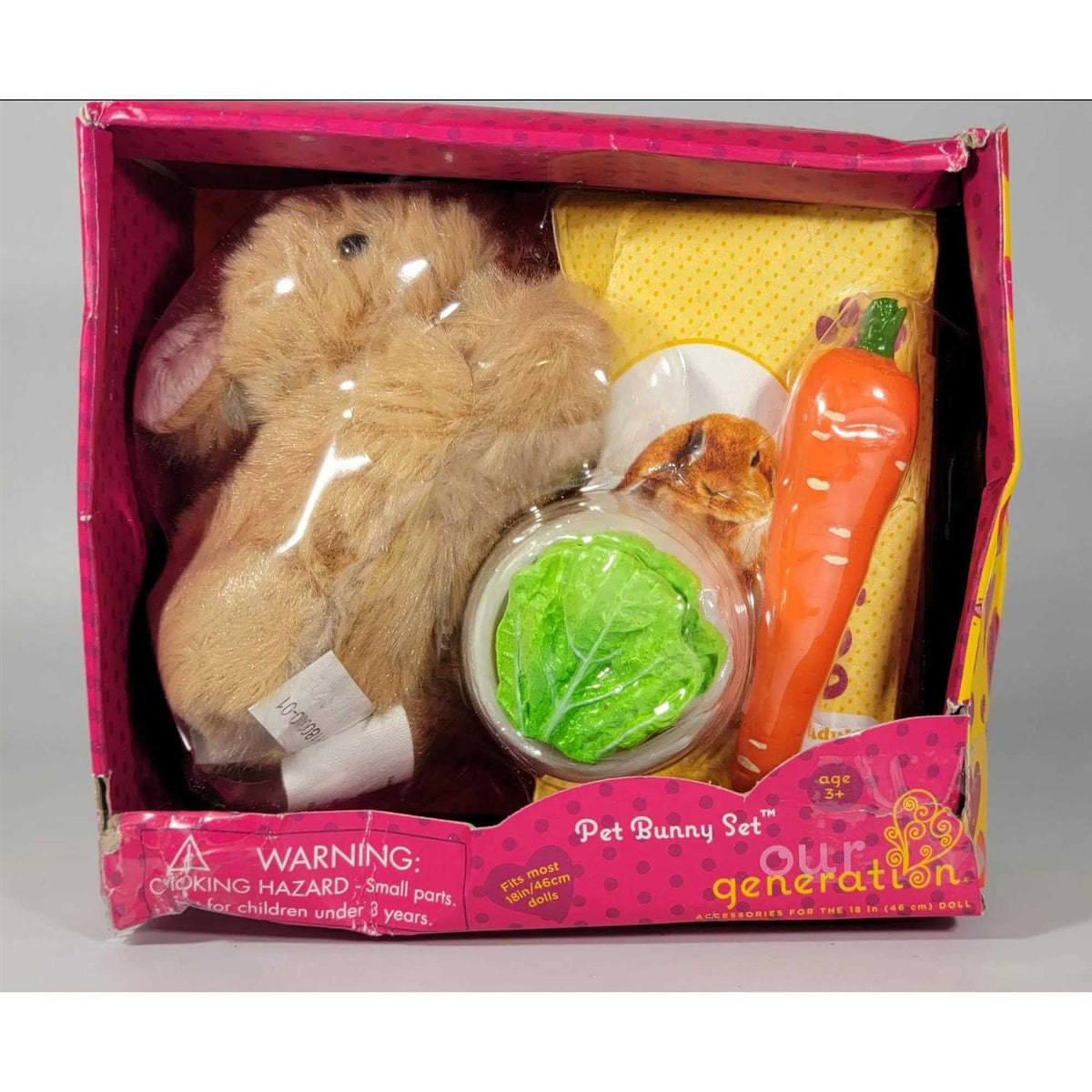 Mini Plush Pet Bunny 18 Accessory Set for Dolls M2082