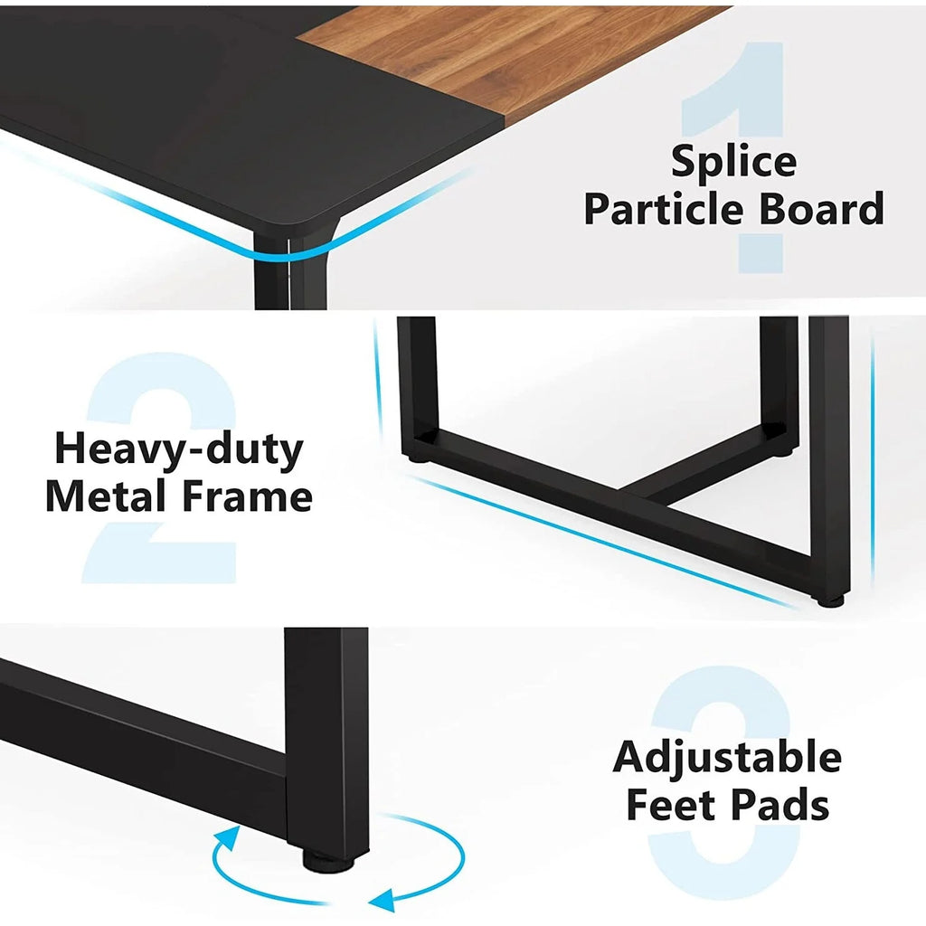 6FT Wood Metal Meeting Table Z68986