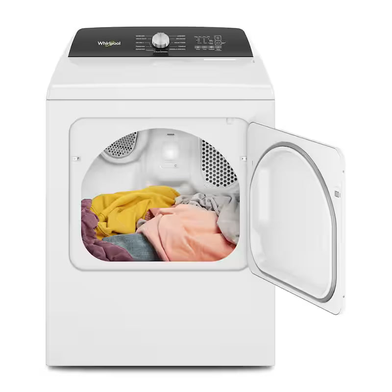 White 7 cu. ft. Electric Top Load Dryer with Steam U674354